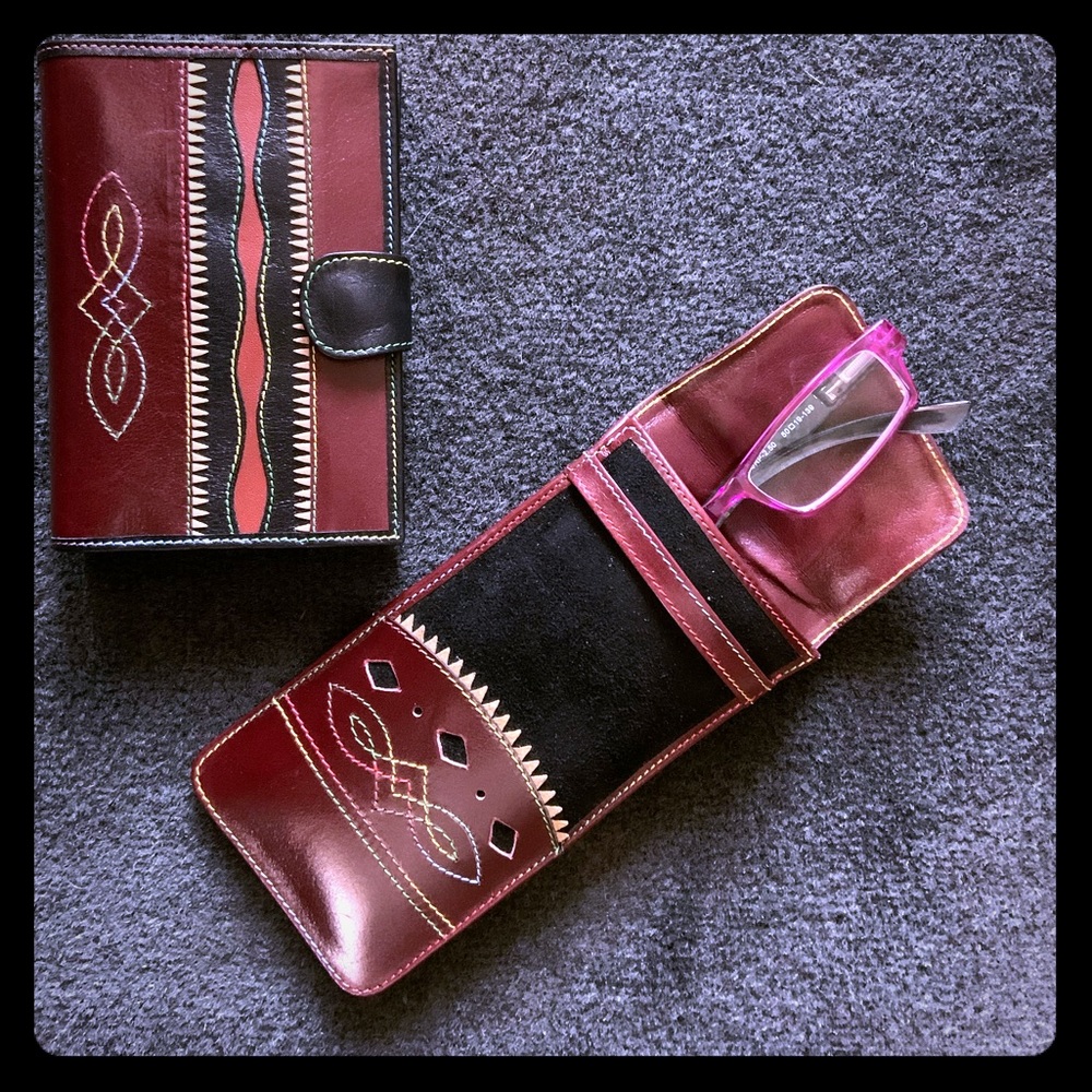 Handmade Wallet with Matching Eyeglass Case